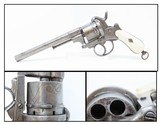 1870s Antique IVORY, INLAYS 9mm PINFIRE Double Action REVOLVER Belgium Mid-19th European Sidearm with IVORY GRIPS! - 1 of 19