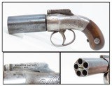 ANTIQUE Allen & Thurber WORCHESTER PERIOD Bar Hammer PEPPERBOX Revolver First American Double Action Revolving Pistol - 1 of 17