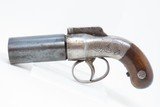 ANTIQUE Allen & Thurber WORCHESTER PERIOD Bar Hammer PEPPERBOX Revolver First American Double Action Revolving Pistol - 2 of 17