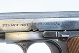 Hungarian FEMARU Model 37 9mm KURZ Semi-Automatic C&R Pocket Pistol German Side Arm During WORLD WAR II - 7 of 19