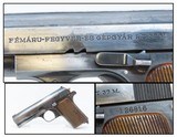 Hungarian FEMARU Model 37 9mm KURZ Semi-Automatic C&R Pocket Pistol German Side Arm During WORLD WAR II - 1 of 19
