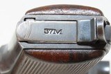 Hungarian FEMARU Model 37 9mm KURZ Semi-Automatic C&R Pocket Pistol German Side Arm During WORLD WAR II - 13 of 19