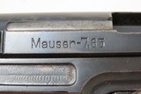 GERMAN Mauser Model 1914 7.65mm Semi-Automatic Pocket Pistol C&R German Side Arm in .32 ACP (7.65mm) - 16 of 20