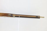 SHORT Antique Half Stock American “LONG RIFLE” .38 Caliber GERMAN SILVER Kentucky Style Long Rifle with Stout Octagon Barrel! - 9 of 18