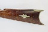 SHORT Antique Half Stock American “LONG RIFLE” .38 Caliber GERMAN SILVER Kentucky Style Long Rifle with Stout Octagon Barrel! - 14 of 18