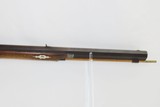 SHORT Antique Half Stock American “LONG RIFLE” .38 Caliber GERMAN SILVER Kentucky Style Long Rifle with Stout Octagon Barrel! - 5 of 18