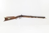 SHORT Antique Half Stock American “LONG RIFLE” .38 Caliber GERMAN SILVER Kentucky Style Long Rifle with Stout Octagon Barrel! - 2 of 18