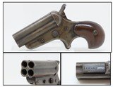 CHRISTIAN SHARPS Antique PEPPERBOX Model 4 .32 Rimfire Pistol c1860s 4-Shot Self Defense Pocket Gun - 1 of 14