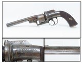 ENGRAVED Antique JAMES HARPER Transitional .44 Caliber PERCUSSION RevolverDouble Action PEPPERBOX to REVOLVER Transitional Firearm! - 1 of 17