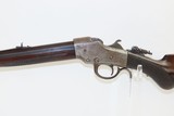 Antique FALLING BLOCK Rifle HOPKINS & ALLEN .32 WCF H&A Single Shot Falling Block, Octagonal Barrel & Tang Peep Sight - 4 of 21