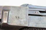1915 ARTILLERY LUGER DWM Model 1914 Pistol Stock & Holster Rig WORLD WAR I Scarce 8-Inch Barreled Pistol w Detachable Shoulder Stock! - 13 of 25