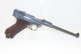 1915 ARTILLERY LUGER DWM Model 1914 Pistol Stock & Holster Rig WORLD WAR I Scarce 8-Inch Barreled Pistol w Detachable Shoulder Stock! - 5 of 25