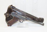 1915 ARTILLERY LUGER DWM Model 1914 Pistol Stock & Holster Rig WORLD WAR I Scarce 8-Inch Barreled Pistol w Detachable Shoulder Stock! - 4 of 25