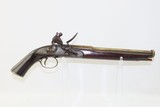 BRASS BARRELED .58 Cal FLINTLOCK Pistol with Antique RAMSAY SUTHERLAND Lock Large Pistol with British Musket Lock! - 2 of 18