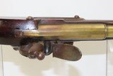 BRASS BARRELED .58 Cal FLINTLOCK Pistol with Antique RAMSAY SUTHERLAND Lock Large Pistol with British Musket Lock! - 12 of 18