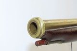 BRASS BARRELED .58 Cal FLINTLOCK Pistol with Antique RAMSAY SUTHERLAND Lock Large Pistol with British Musket Lock! - 18 of 18