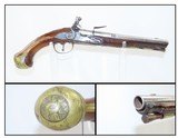 ENGRAVED and INLAID Antique CONTINENTAL EUROPEAN Flintlock Holster PISTOL Early 1800s Full Size FLINTLOCK Pistol! - 1 of 16