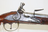 ENGRAVED and INLAID Antique CONTINENTAL EUROPEAN Flintlock Holster PISTOL Early 1800s Full Size FLINTLOCK Pistol! - 4 of 16