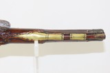 ENGRAVED and INLAID Antique CONTINENTAL EUROPEAN Flintlock Holster PISTOL Early 1800s Full Size FLINTLOCK Pistol! - 8 of 16