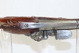 ENGRAVED and INLAID Antique CONTINENTAL EUROPEAN Flintlock Holster PISTOL Early 1800s Full Size FLINTLOCK Pistol! - 10 of 16