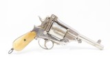 .44-40 WCF TOP BREAK Double Action REVOLVER European Antique Nickel & Bone Late 19th Century Belgian Revolver with BONE GRIPS! - 18 of 21