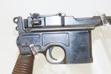German MAUSER C96 Broomhandle Pistol PRE-WWII Chambered in 7.63x25mm C&RWith HARDWOOD HOLSTER / SHOULDER STOCK - 21 of 23