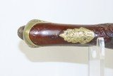 ORNATE Antique MEDITERANEAN SEA Flintlock FIGHTING Pistol Brass Hardware CARVED Late-18th / Early 19th Century Pistol - 8 of 15