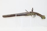 ORNATE Antique MEDITERANEAN SEA Flintlock FIGHTING Pistol Brass Hardware CARVED Late-18th / Early 19th Century Pistol - 11 of 15
