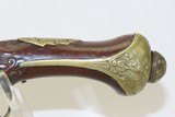 ORNATE Antique MEDITERANEAN SEA Flintlock FIGHTING Pistol Brass Hardware CARVED Late-18th / Early 19th Century Pistol - 12 of 15