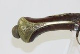 ORNATE Antique MEDITERANEAN SEA Flintlock FIGHTING Pistol Brass Hardware CARVED Late-18th / Early 19th Century Pistol - 3 of 15