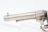 ENGRAVED Antique Belgian PINFIRE Folding Trigger Double Action REVOLVER IVORY GRIPS, FLORAL Scroll 8mm Sidearm! - 5 of 18