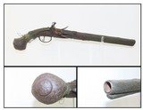 ORNATE Antique MEDITERANEAN SEA Flintlock FIGHTING Pistol Pirates Naval Late-18th / Early 19th Century Pistol - 1 of 16
