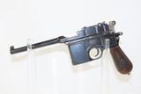 VON LENGERKE & DETMOLD Mauser C96 Broomhandle Pistol 7.63x25 SHOULDER STOCK Retailer Marked German Broomhandle! - 3 of 25