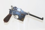 VON LENGERKE & DETMOLD Mauser C96 Broomhandle Pistol 7.63x25 SHOULDER STOCK Retailer Marked German Broomhandle! - 22 of 25