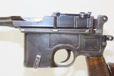 German MAUSER C96 Broomhandle Pistol 7.63x25mm Auto World War I Era C&R
With WOOD HOLSTER / SHOULDER STOCK! - 6 of 25