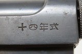 WWII Imperial JAPANESE KOKUBUNJI Type 14 NAMBU Semi-Automatic C&R Pistol
World War II Pacific Theater Sidearm! - 8 of 21