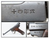 WWII Imperial JAPANESE KOKUBUNJI Type 14 NAMBU Semi-Automatic C&R Pistol
World War II Pacific Theater Sidearm! - 1 of 21