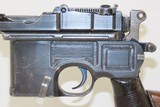 MAUSER C96 Broomhandle Pistol-Carbine 7.63x25mm BRIT PROOFED Holster-Stock
Versatile & Handy Pistol-Carbine Combination! - 8 of 25