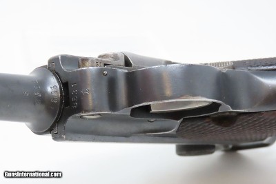 “H.P.” UNIT MARKED WWII-Era DWM P.08 LUGER GERMAN Pistol 9x19mm c1929 C&R WaA66 Proofed WWII Era REWORK with EAGLE PROOFS - Image 14 of 20