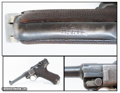 “H.P.” UNIT MARKED WWII-Era DWM P.08 LUGER GERMAN Pistol 9x19mm c1929 C&R WaA66 Proofed WWII Era REWORK with EAGLE PROOFS