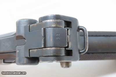 “H.P.” UNIT MARKED WWII-Era DWM P.08 LUGER GERMAN Pistol 9x19mm c1929 C&R WaA66 Proofed WWII Era REWORK with EAGLE PROOFS - Image 9 of 20