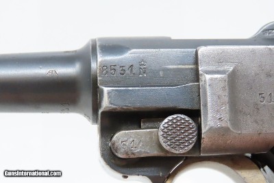 “H.P.” UNIT MARKED WWII-Era DWM P.08 LUGER GERMAN Pistol 9x19mm c1929 C&R WaA66 Proofed WWII Era REWORK with EAGLE PROOFS - Image 6 of 20
