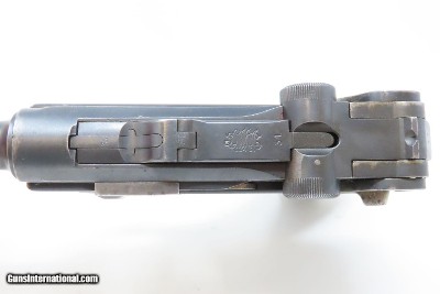 “H.P.” UNIT MARKED WWII-Era DWM P.08 LUGER GERMAN Pistol 9x19mm c1929 C&R WaA66 Proofed WWII Era REWORK with EAGLE PROOFS - Image 10 of 20