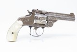 ENGRAVED, MOTHER of PEARL Antique SMITH & WESSON .38 S&W TOP BREAK Revolver SONGBIRD Motif w PEARL GRIPS! - 15 of 18