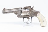 ENGRAVED, MOTHER of PEARL Antique SMITH & WESSON .38 S&W TOP BREAK Revolver SONGBIRD Motif w PEARL GRIPS! - 2 of 18