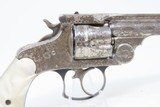 ENGRAVED, MOTHER of PEARL Antique SMITH & WESSON .38 S&W TOP BREAK Revolver SONGBIRD Motif w PEARL GRIPS! - 17 of 18