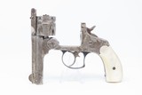 ENGRAVED, MOTHER of PEARL Antique SMITH & WESSON .38 S&W TOP BREAK Revolver SONGBIRD Motif w PEARL GRIPS! - 14 of 18