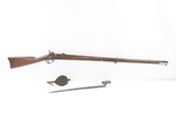 CIVIL WAR Antique US TRENTON, NEW JERSEY Contract Model 1861 Rifle-Musket Trenton Locomotive & Machine Co. Contract Model 1861 with BAYONET! - 2 of 22