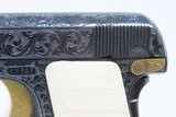 ENGRAVED Early COLT Model 1908 VEST POCKET .25 ACP Pistol HOLSTER 6.35 C&RColt’s Smallest Semi-Auto with GOLD HIGHLIGHTS - 2 of 16