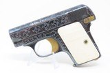 ENGRAVED Early COLT Model 1908 VEST POCKET .25 ACP Pistol HOLSTER 6.35 C&RColt’s Smallest Semi-Auto with GOLD HIGHLIGHTS - 9 of 16